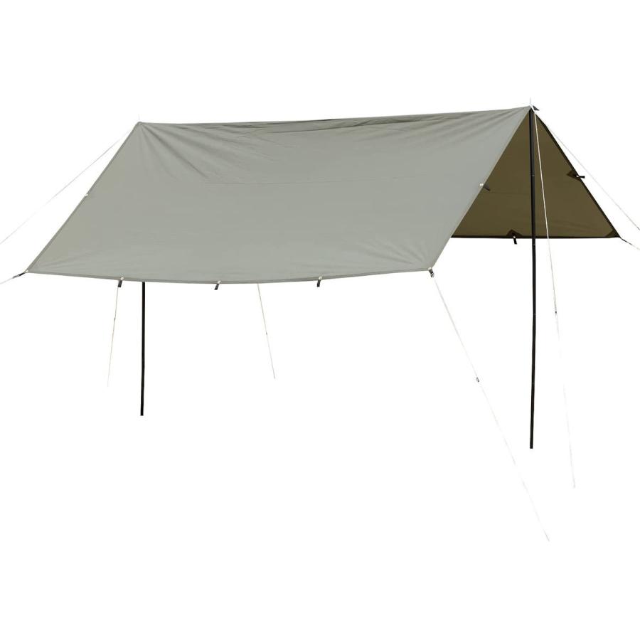 【新品】バンドック スクエアタープ TC カーキ アジャスターポール 2本おまけ Amazon | BUNDOK(バンドック)スクエア タープTC BDK-133KA 天幕