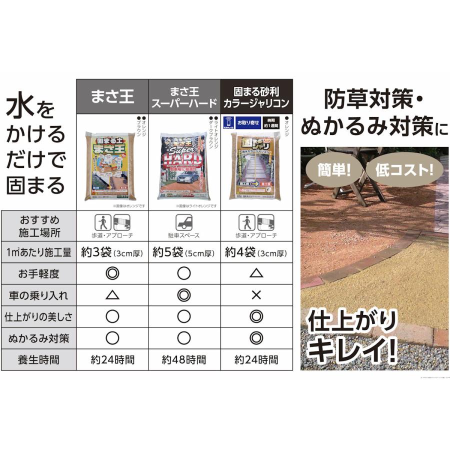 固まる土 まさ王 スーパーハード ダークブラウン 15kg : コメリ 