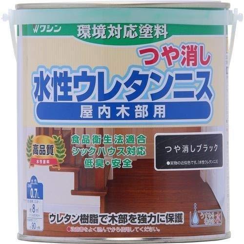 和信ペイント　水性ウレタンニス　つや消しブラック　０．７Ｌ の商品画像