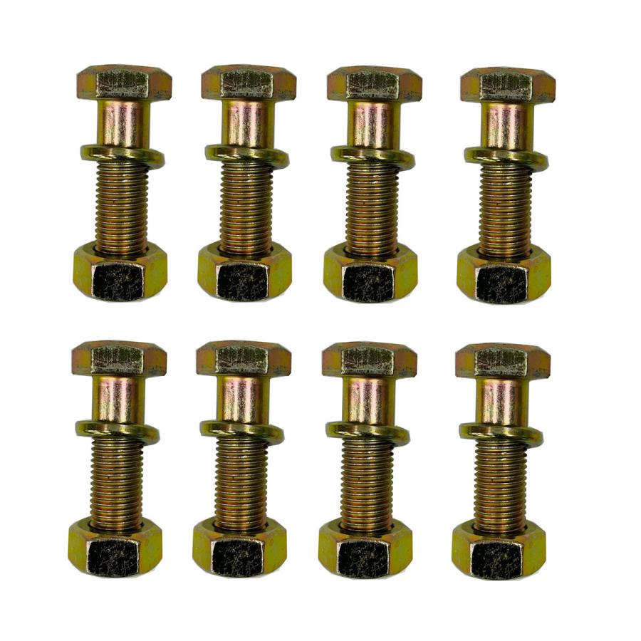 トラクター大型爪用 ボルトナットセット M14x49mm 8本入り