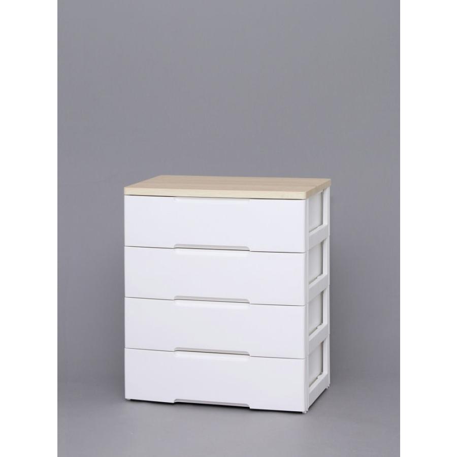 アイリス（大正製薬） - ウッドトップチェスト 幅８０．５ｃｍ ４段 白いこと ＨＧ−８０４ 家具、インテリア-チェスト、衣類収納-チェスト、タンス
