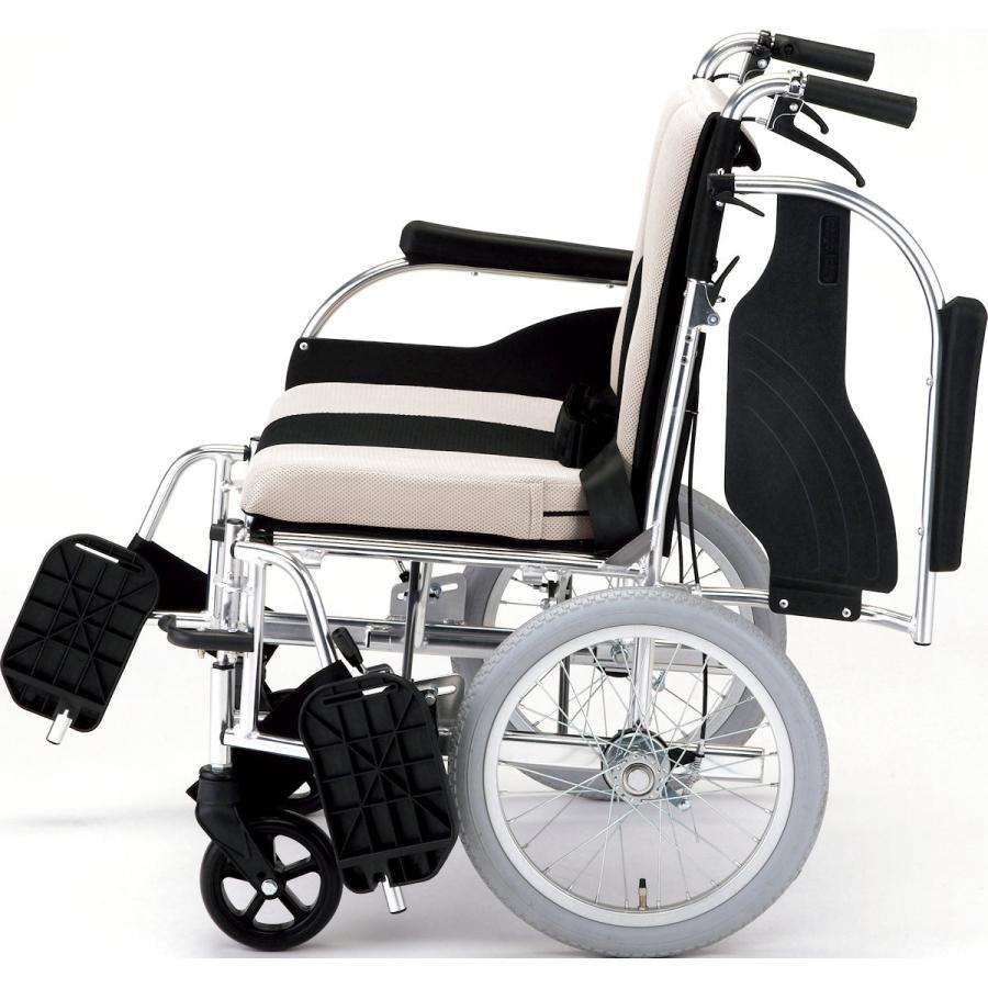 D533】介助式車椅子 カラーズ KC-4 黒
