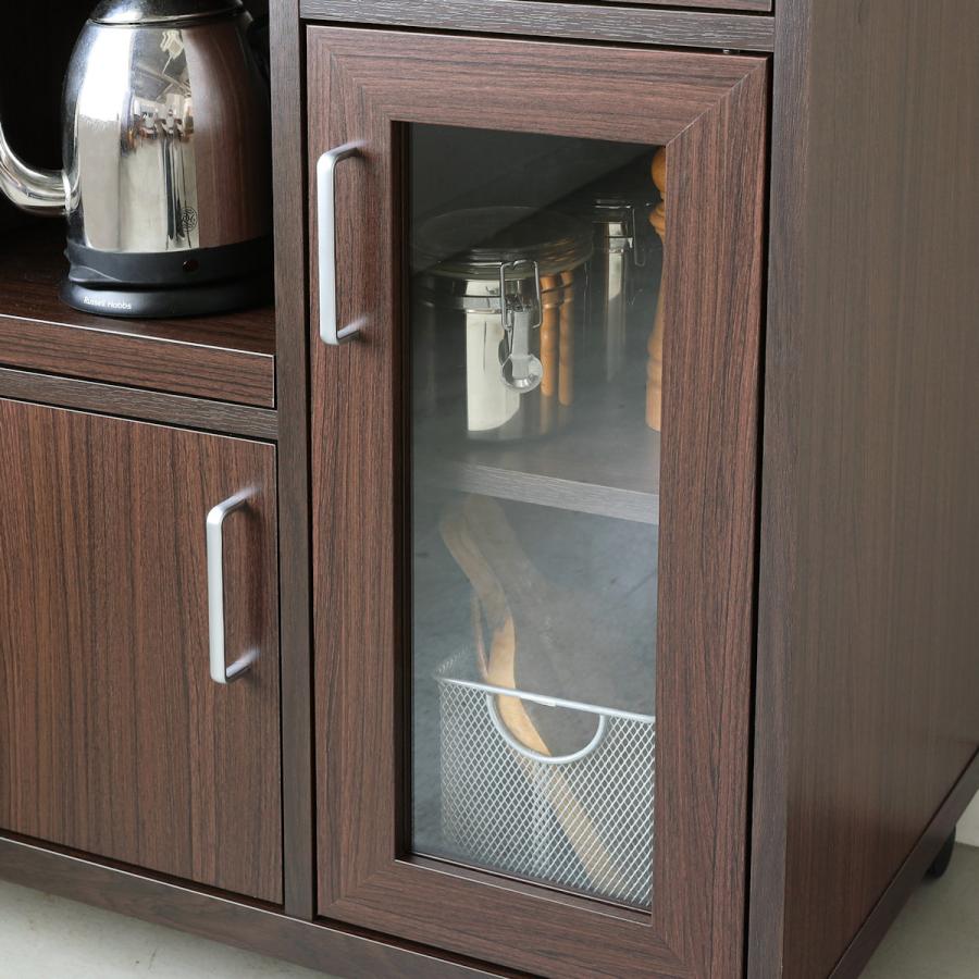 白井産業　家電収納　フルニコ　ダークブラウン　幅６３．１&times;高さ８０&times;奥行３５．６ｃｍ　ＦＵＬ&minus;８０６５ＳＬ　ＤＫ