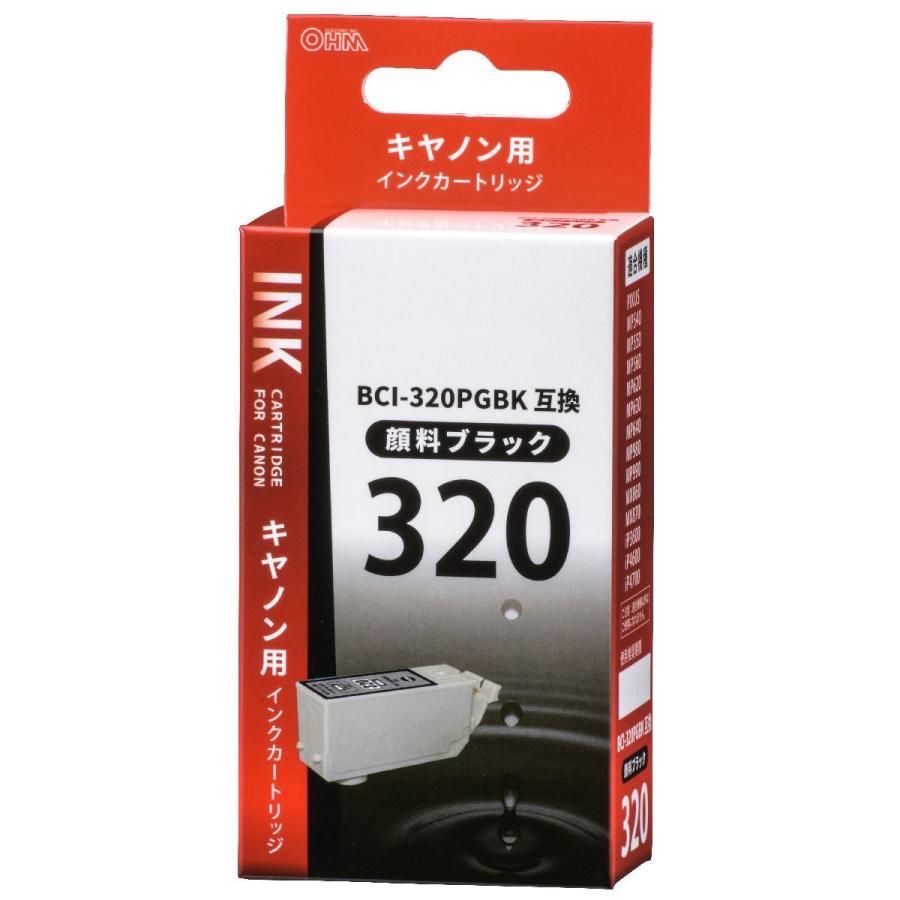 オーム電機　キヤノン　互換インクカートリッジ　ＢＣＩ−３２０用　ブラック（ＰＧＢＫ）｜komeri