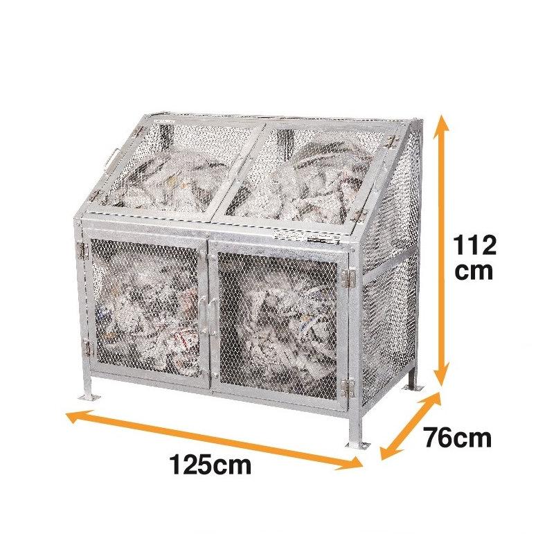 メッシュゴミ収集庫６００Ｌ完成品　ＫＤＢ−１２００Ｎ_2