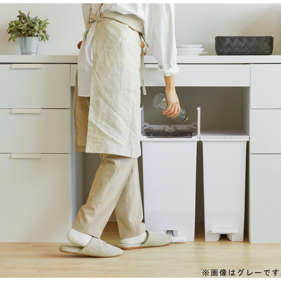 リス 棚下で使えるペダルダストボックス 35L ダークグレー : コメリ