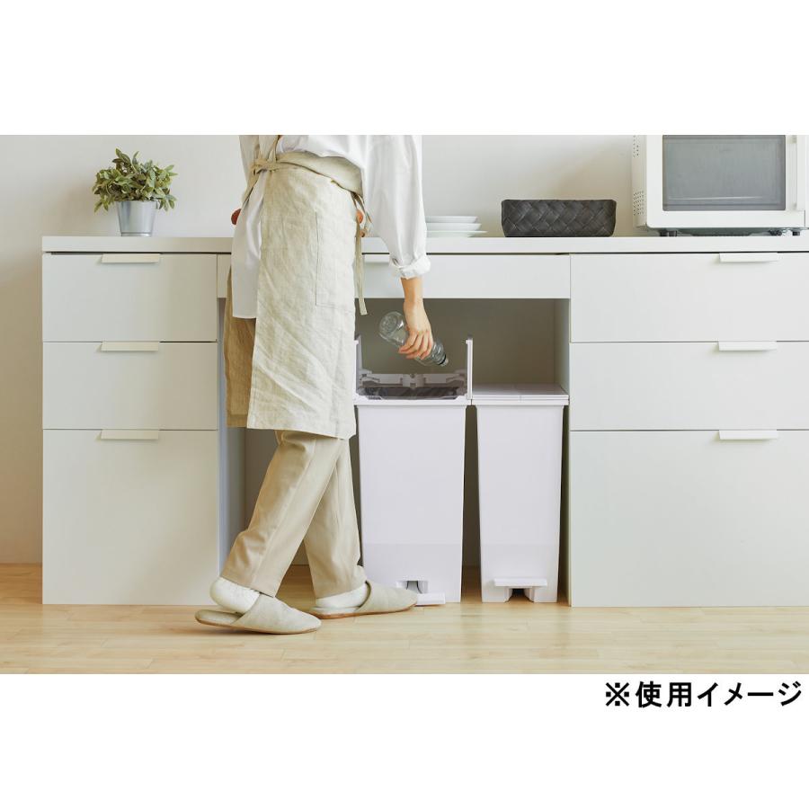 リス 棚下で使えるペダルダストボックス 45L グレー : コメリドット