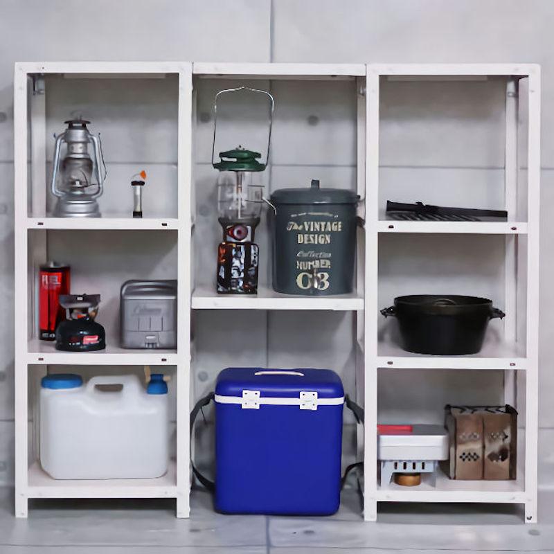 北島 スマートラック NSTR−637 ホワイト 4段 キャスター無し