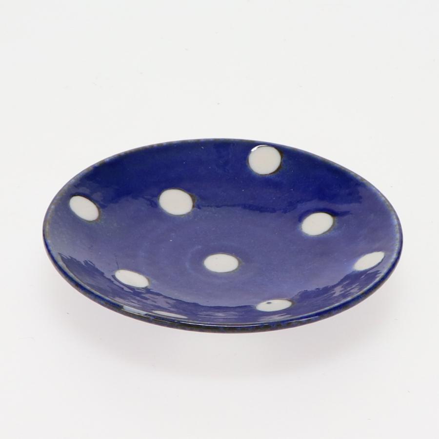 白羊苑 軽量食器 皿 13．5cm ドットブルー : コメリドットコム