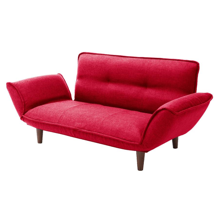 最安値！新品！送料込み！ソファ― 2人掛け レザー カウチソファ【レッド】 2人掛けレザーソファー（レッド） 一 番 安い