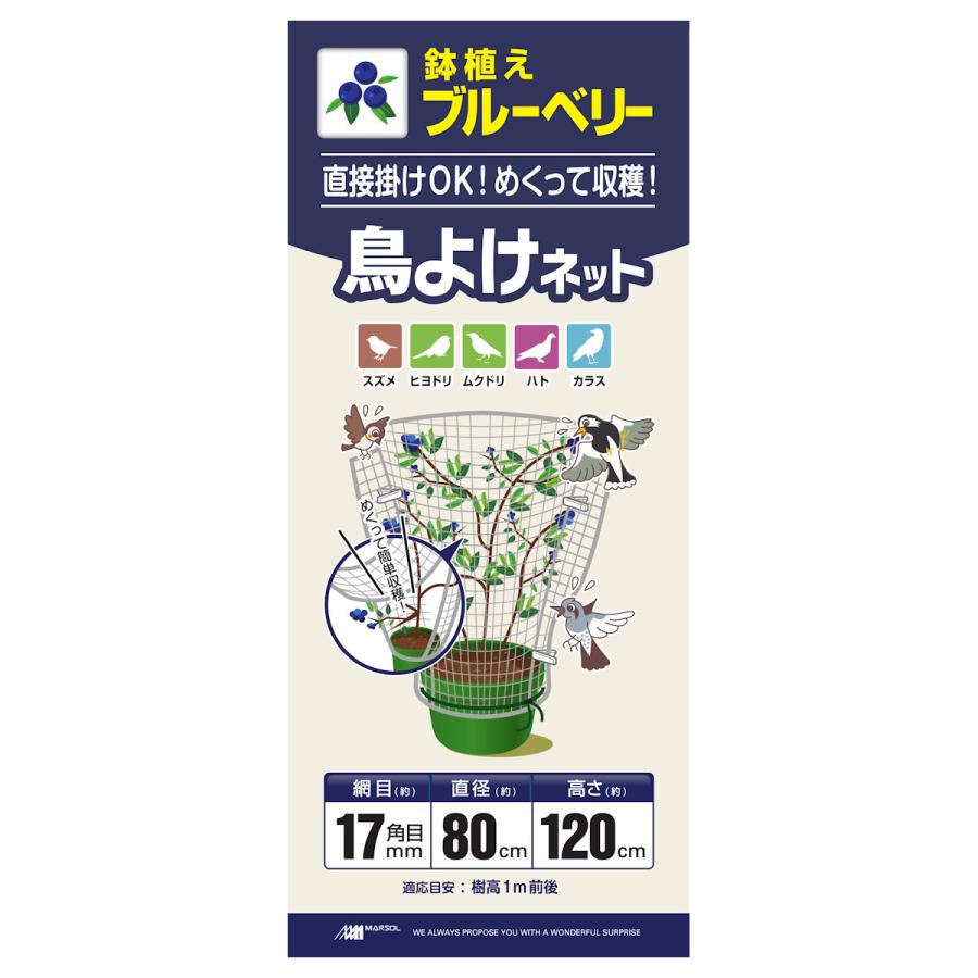 鉢植えブルーベリーの防鳥網 0．8×1．2m : コメリドットコム