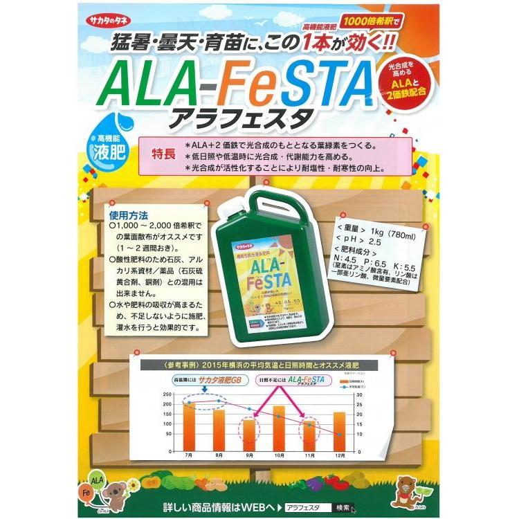 アラフェスタ ALAFeSTA 1Kg 液体肥料 サカタのタネ 生育促進 速効性 野菜 花 果樹 高機能液体肥料 育苗 光合成活性化 収穫量アップ 送料無料_2