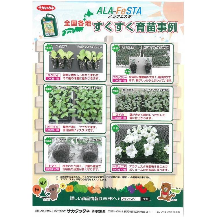 アラフェスタ ALAFeSTA 1Kg 液体肥料 サカタのタネ 生育促進 速効性 野菜 花 果樹 高機能液体肥料 育苗 光合成活性化 収穫量アップ 送料無料_3