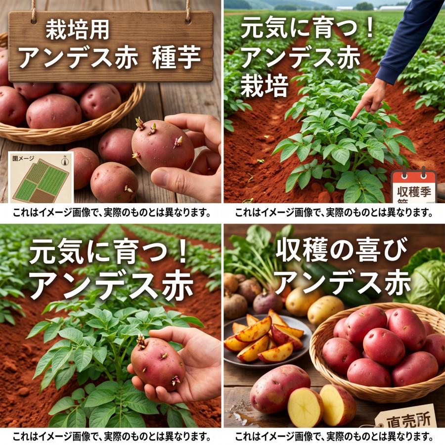 アンデスレッド 種芋 秋植え 10kg 混玉 ほくほく甘い赤ジャガイモ