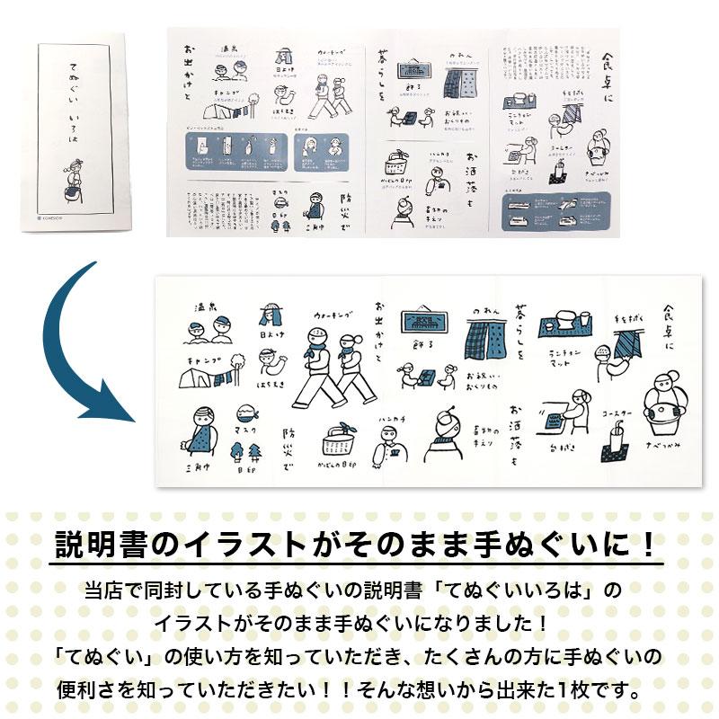 手ぬぐい 使い方ガイド 日本製 手拭い 綿 ギフト ハンカチ タオル 粗品 ラッピング 熨斗 IROHA-001 |  | 01