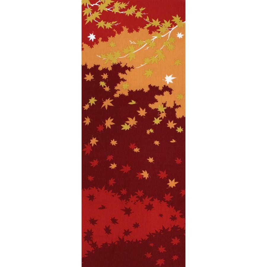 手ぬぐい 紅葉 十一月 秋 枯葉 四季彩布 前田染工 季節 捺染