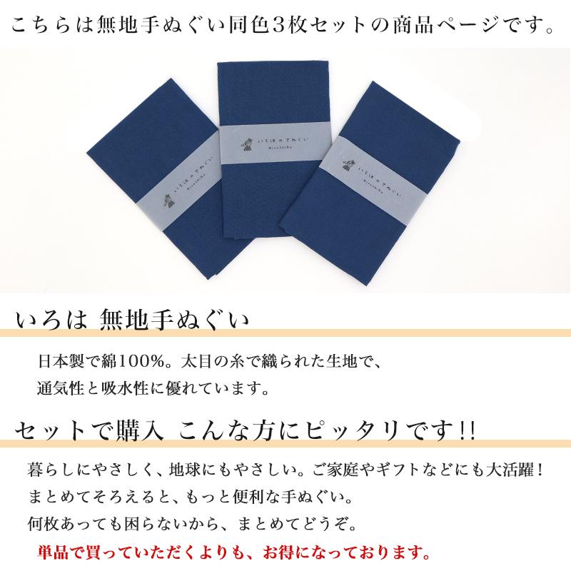 手ぬぐい 無地 同色 3枚セット 日本製 綿 20色 ギフト 花以外 ハンカチ