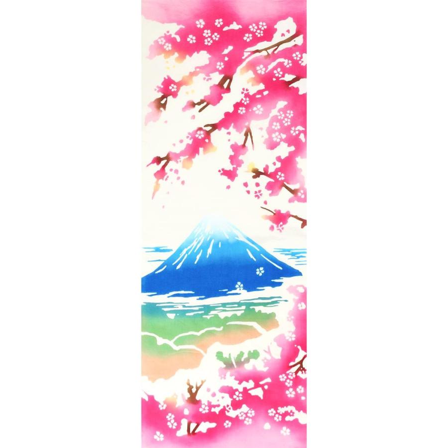 手ぬぐい 桜 花見 富士山 春 タペストリー 富士桜 日本製