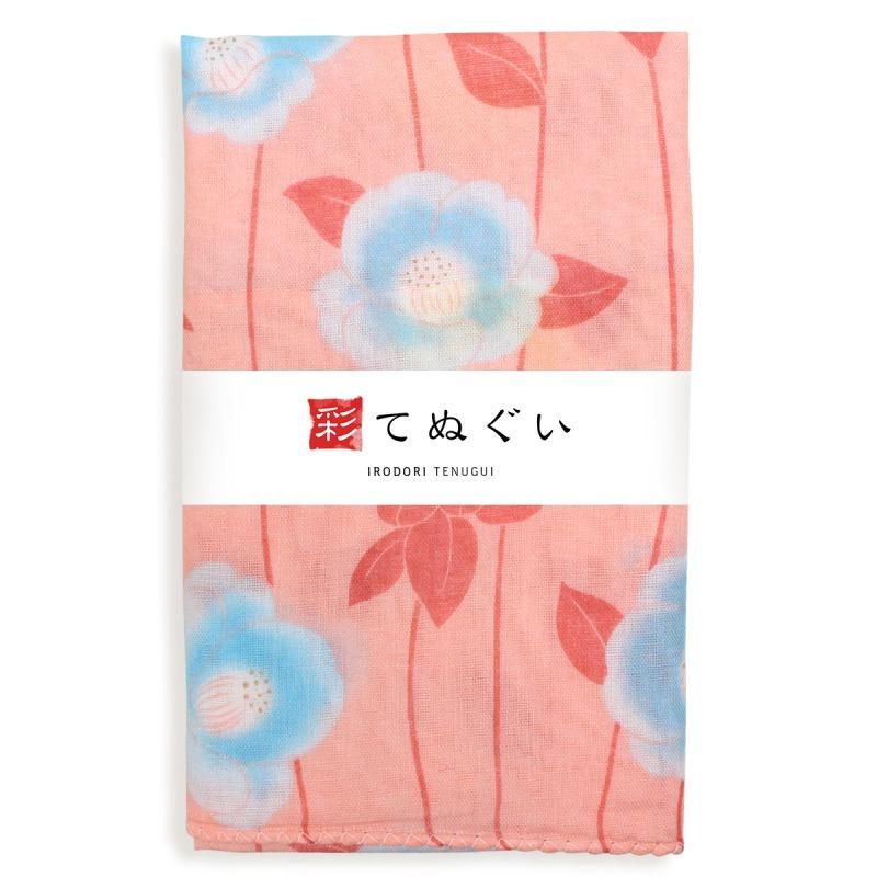 IRODORI 手ぬぐい ガーゼ 3枚セット 日本製 二重袷 花柄 ピンク 綿100