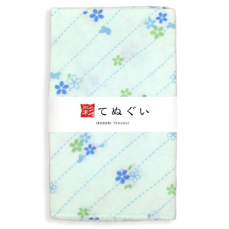 IRODORI 手ぬぐい ガーゼ 5枚セット 花柄B 二重袷 日本製 手拭い