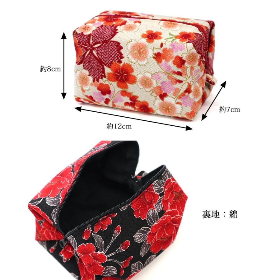風船ポーチ コスメ 化粧 母の日 花柄 和柄 梅 桜 椿 菊 七宝
