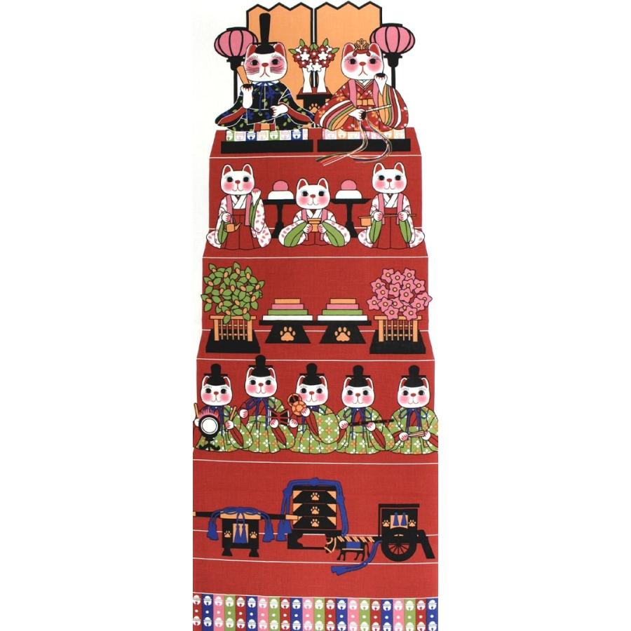 cinna……•*¨*•.¸手ぬぐい ひな祭り トート 黒 まとめ割り 5のつく日】 母の日 手ぬぐい ひなまつり 桃 節句 ネコ 猫 ヤギセイ