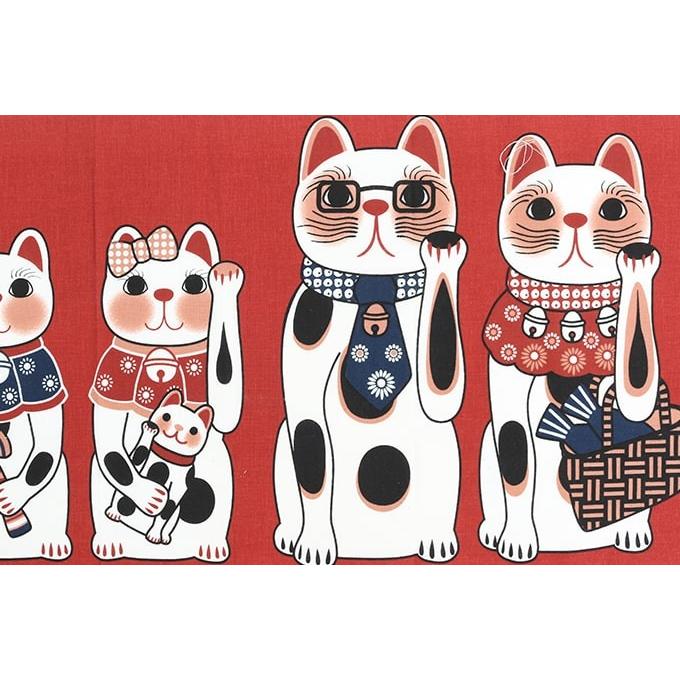 猫　縁起もの 父の日】手ぬぐい かぞくそろって 猫 ネコ ねこ 縁起物 ヤギセイ