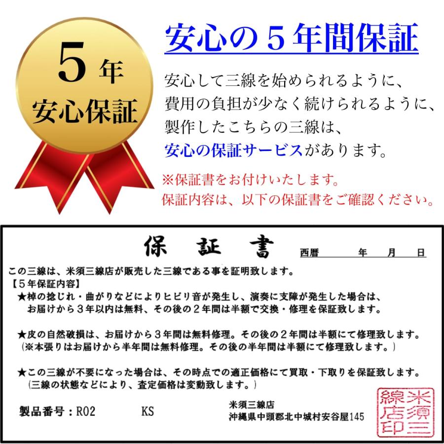 沖縄三線 初心者用スタンダードセット 本皮強化張り カスタマイズ