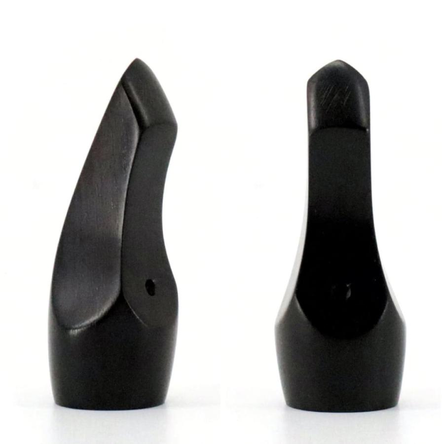 新品ミニ三線　布袋　爪付き 三線用 爪 バチ ツメ 撥 水牛製・紫檀製・黒木製から選択 Mサイズ（約