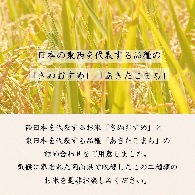 令和7年 岡山県産 きぬむすめ あきたこまち 無洗米 特A 10kg (5kg×2個) 食べ比べセット お一人様1点限り |  | 04