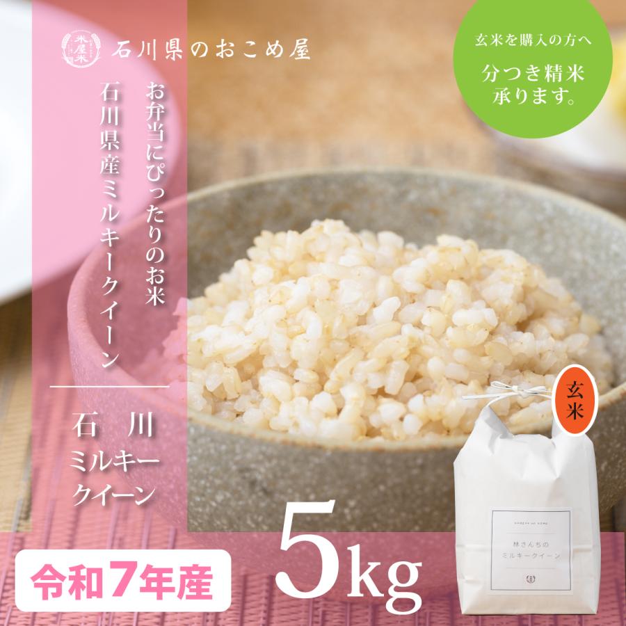玄米 5kg ミルキークイーン 石川県産 令和7年 新米 5キロ 送料無料 