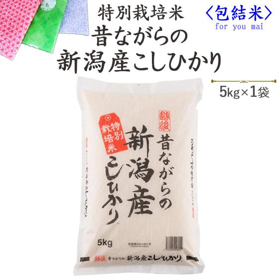 令和５年産新米　お米5kg 包結米 特別栽培米昔ながらの新潟産こしひかり5kg×1  送料無料（一部地域を除く）｜komeya