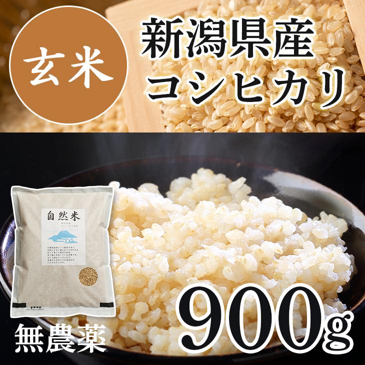 最大82%OFFクーポン 無農薬玄米 お試し 900g 少量 送料無料 新潟県