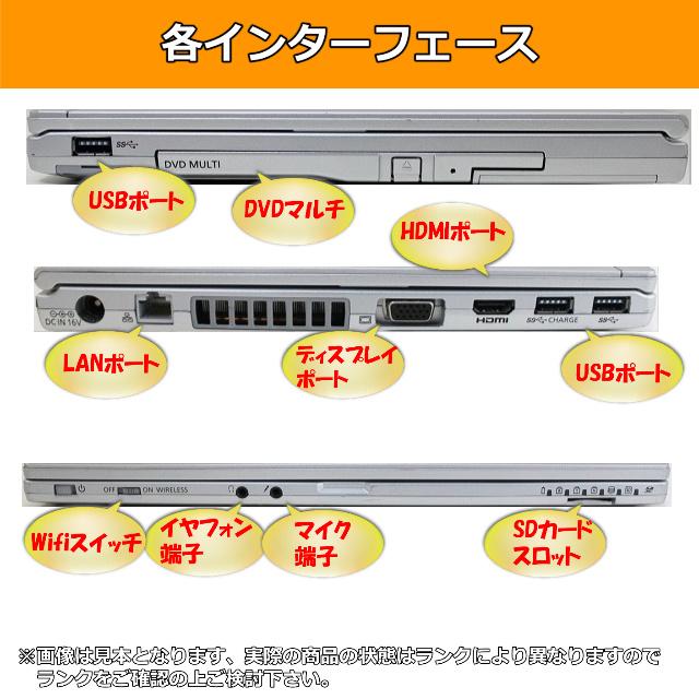 ノートパソコン Windows11 中古 Panasonic レッツノート CF-LX6 第7世代 Core i5 2.6GHz SSD256GB メモリ8GB 14インチ カメラ Windows10 A｜komeyashop｜02