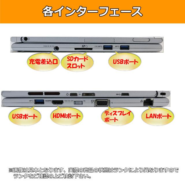 ノートパソコン Windows11 中古 2in1PC Panasonic レッツノート CF-XZ6 第7世代 Core i5 2.6GHz SSD256GB メモリ8GB Windows10 カメラ B｜komeyashop｜02