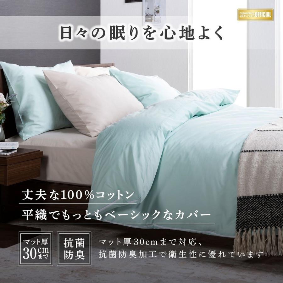 正規品 フランスベッド オールシーズンメッシュパッド エッフェスタンダード 寝装品3点 クイーン 170cm×195cm | ベッドパッド マットレスカバーの画像