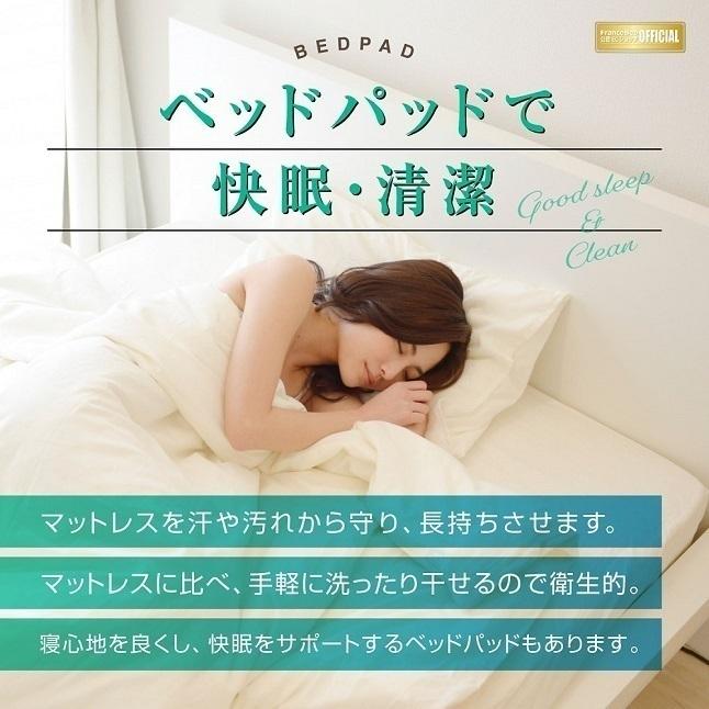 フランスベッド - 定まり品 バイオベッドパッド エッフェ割り増し金 寝装品3点 第一人者大きさ 170cm×195糎 | 敷き妙 寝台パッド マットレス取りまかなう