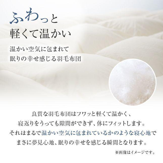 正規品 西川 羽毛布団 ダブル NP7054 190cm×210cm | 正規品 西川プレミアム 本掛け 日本製 ポーランド産 マザーグース ダウン 93％の画像