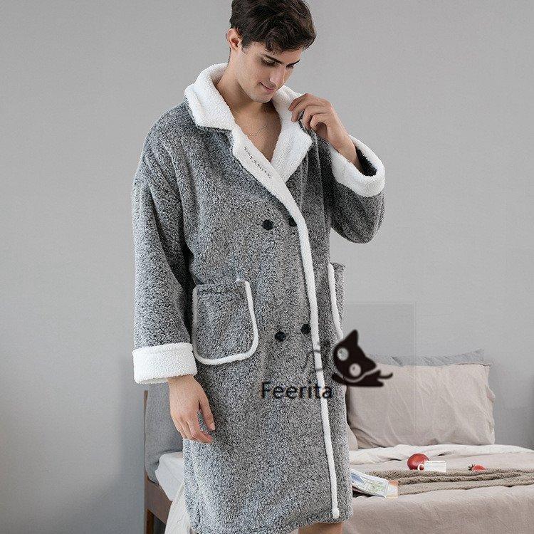 パジャマガウン 寝袋 部屋着 長袖 ルームウェア もこもこ レディース 男女兼用 男性用 女性用 メンズ フリース ベロア 折り襟 厚手 暖かい 春 可愛い 冬 秋冬 新作