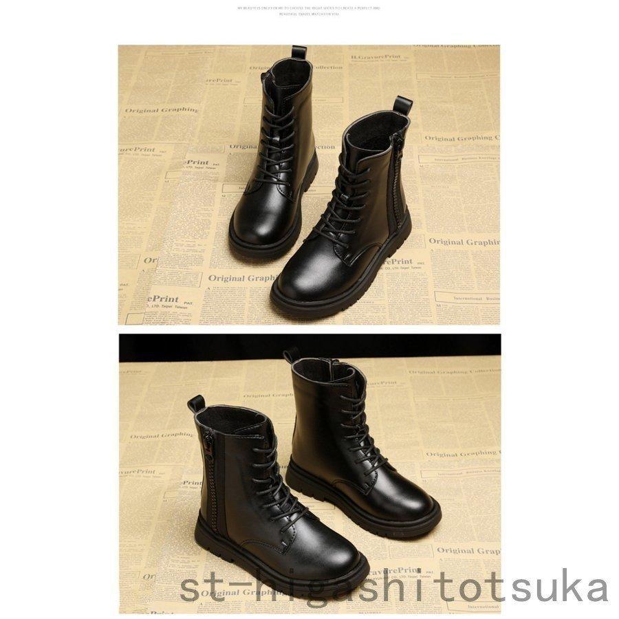 袴ブーツ キッズ 編み上げブーツ サイドジップ ローヒール 男の子 女の子 ジュニア 子供靴 レースアップシューズ ショートブーツ ブーツ フォーマルシューズ|komily|03