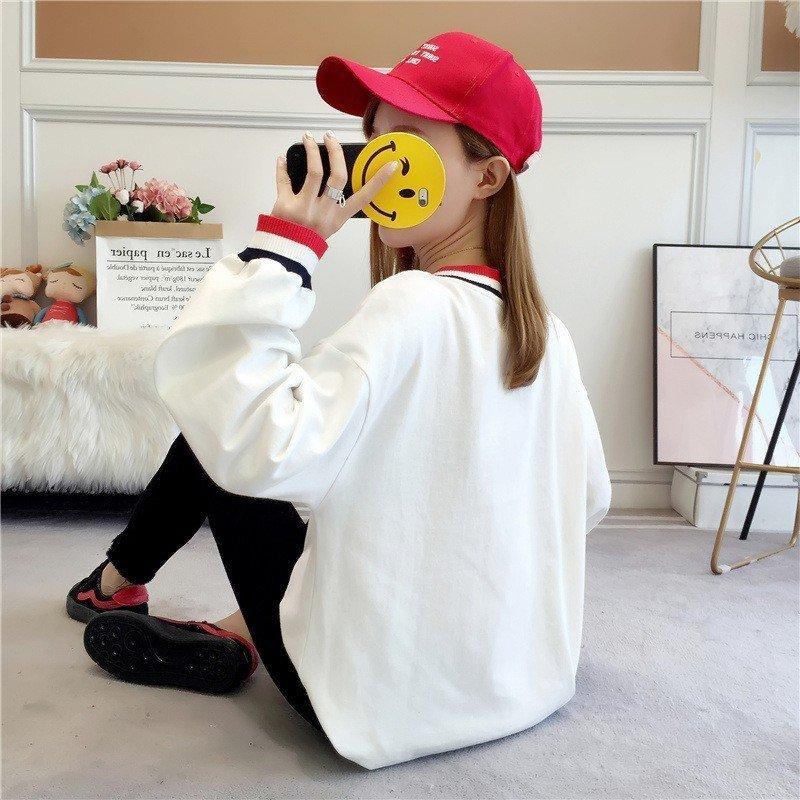 トップス レディース冬 秋冬 カットソー 長袖 シャツ トレーナー 中学生 高校生 女子 私服 学生 ティーンズファッション 韓国 流行 かわいい Okk b7 コミリーショップ 通販 Yahoo ショッピング