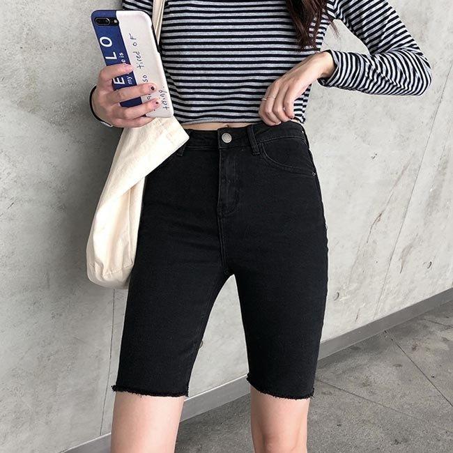 ハーフパンツ デニム レディース スキニーパンツ 五分丈 ｇパン デニムパンツ スリムパンツ ショートパンツ 5分丈ｇパン レギパン 短パン タイト P コミリーショップ 通販 Yahoo ショッピング