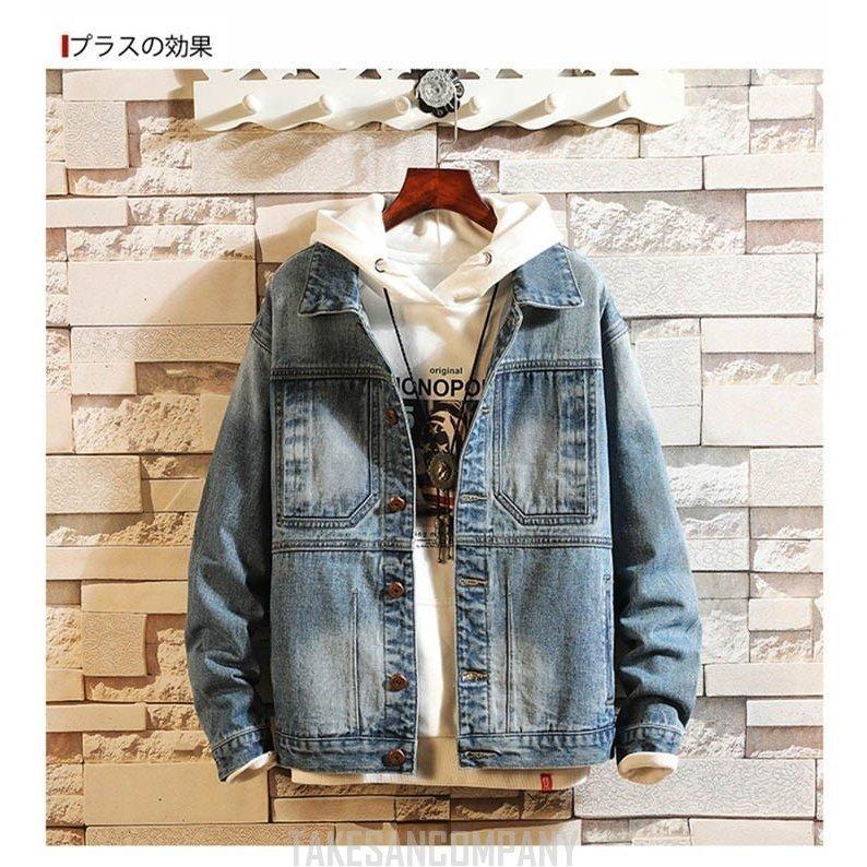春秋デニムジャケット メンズ コート Gジャン かっこいい トレンド 個性 オシャレ ウォッシュ加工 ジージャン 7wrkooboje メンズファッション Windowrevival Co Nz