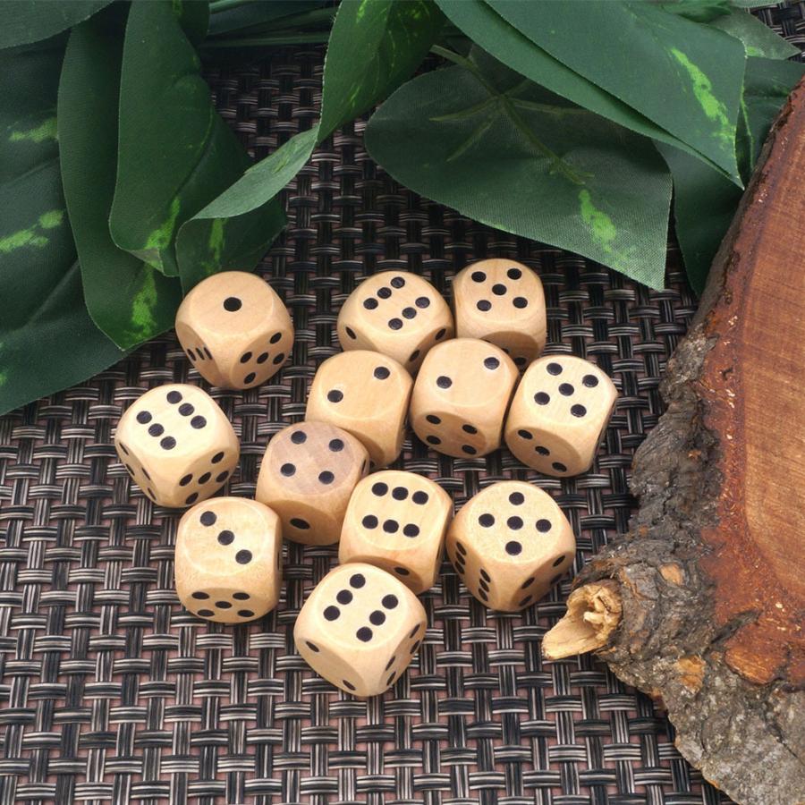 サイコロ 木製 木 12mm 16mm 20mm かわいい 癒やし すごろく サイコロ