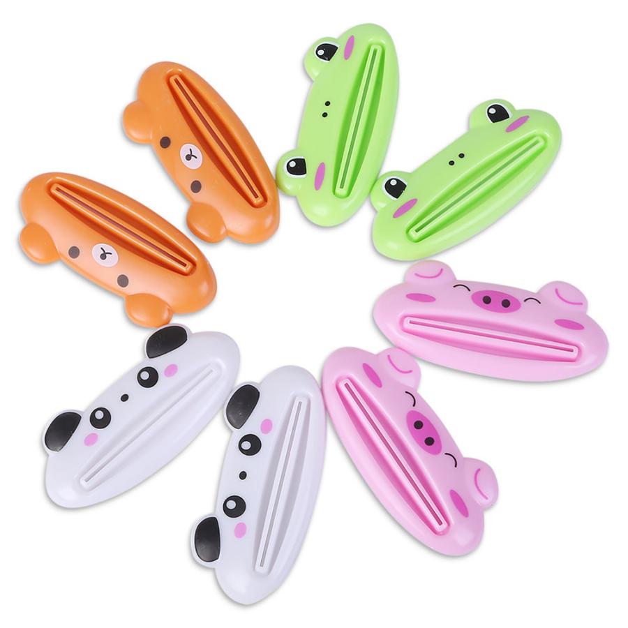 チューブ絞り器 しぼり器 8個 セット 絞り出し かわいい アニマル 動物