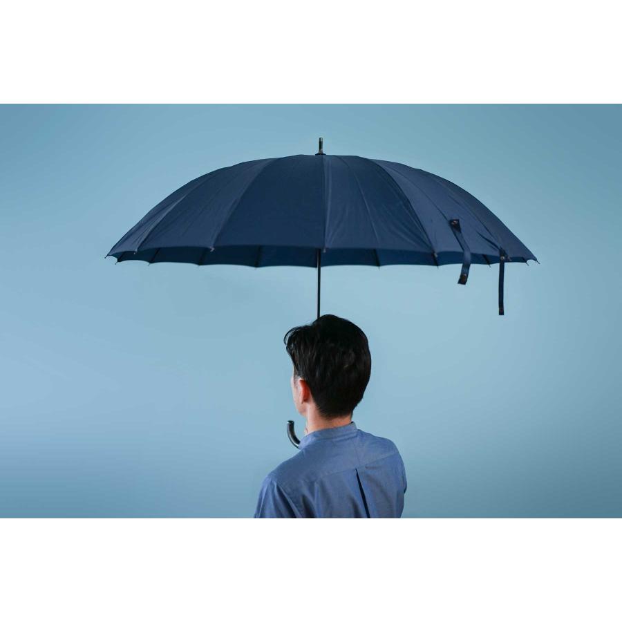 小宮商店 傘 メンズ 16本骨 ワンタッチ ジャンプ傘 65cm 自動 丈夫 風