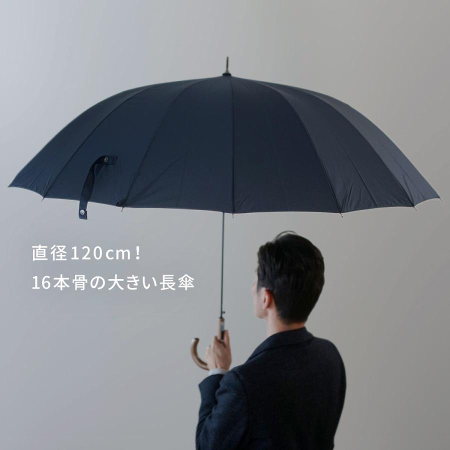小宮商店 傘 メンズ 16本骨 大きいサイズ ワンタッチ ジャンプ傘