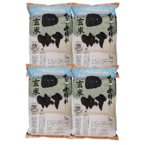 【玄米】 福島県田村産ひとめぼれ20kg　(5kg×4袋) 令和7年産 石抜き処理済