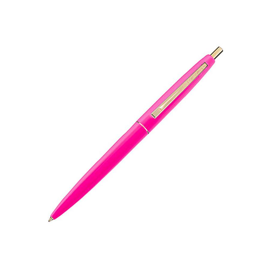 生活雑貨 BICジャパン ボールペン クリックゴールド 0.7mm 蛍光ピンク