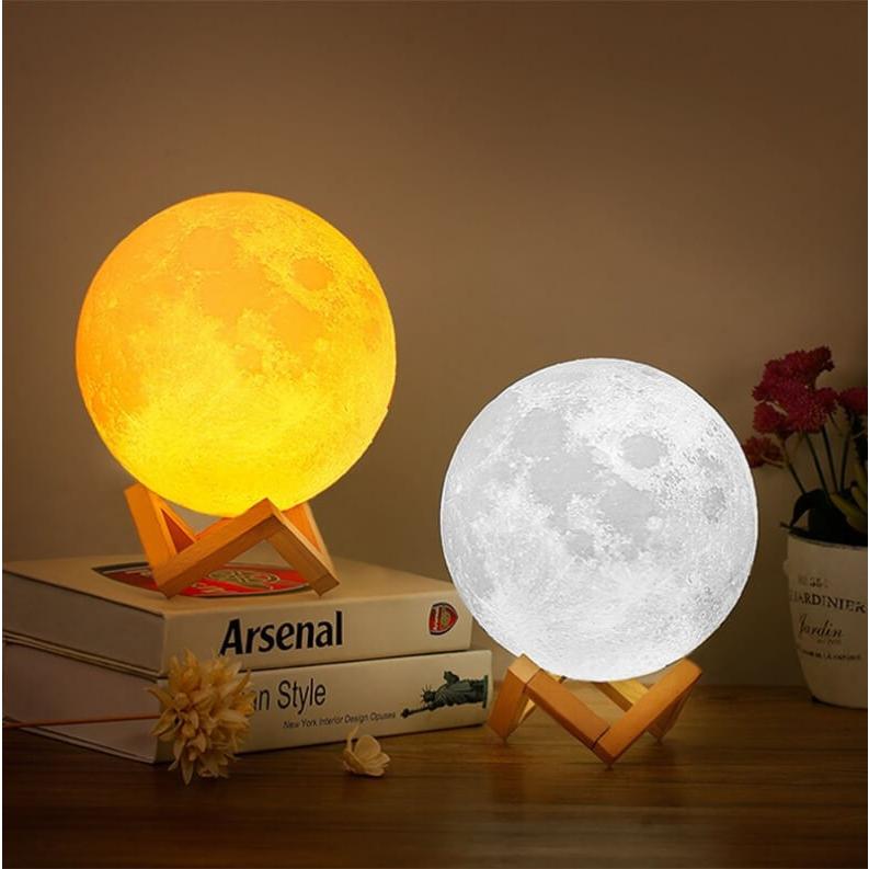 ムーンムードランプ おしゃれな 間接照明 月ランプ 16色 直径15CM
